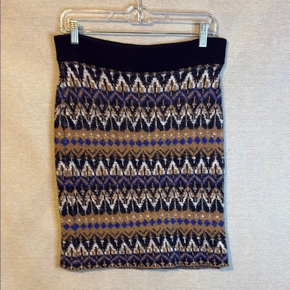 Anthropologie Dresses & Skirts - Anthropologie Womens Skirt‎ Large Fair Isle Midi Knit Lambswool Cashmere Cotton